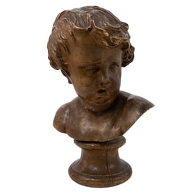 After Francois Duquesnoy (1597-1643) Modeled Plaster Cherub Figure