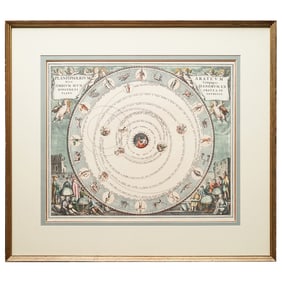 Andreas Cellarius (German/Dutch, 1596-1665) "Planisphaerium Arateum" Etching