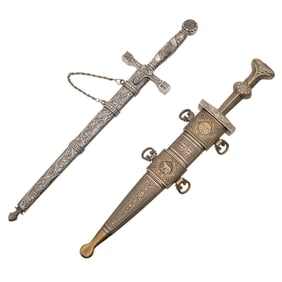 (2 Pc) Replica Ceremonial Roman & Medieval Daggers
