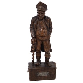 Vintage Hand Carved Wood German Sculpture