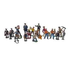 (20pc) Vintage Painted Lead And Resin Figures Grouping