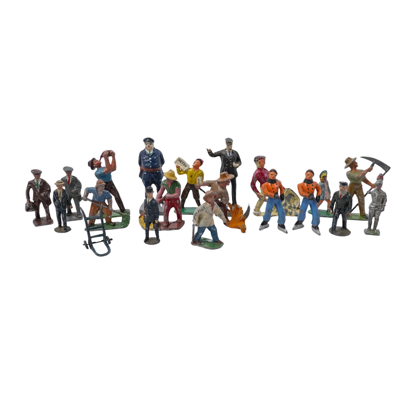 (20pc) Vintage Painted Lead And Resin Figures Grouping (1 of 4)