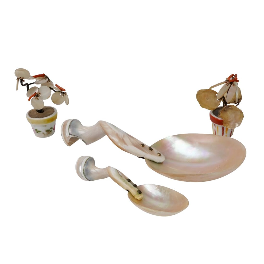 (4 pcs) Vintage French Mother of Pearl Decor Assortment (1 of 10)