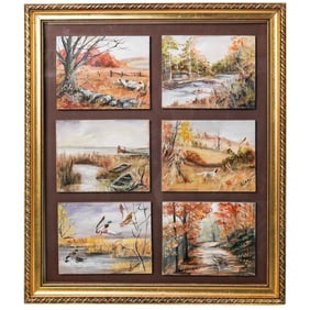 Ryan Kirby (American) Miniature Nature Oil Paintings