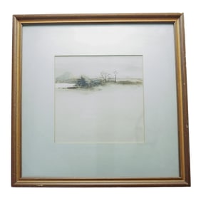 E. Hare 1978 Landscape Watercolor Painting