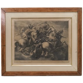 After Peter Paul Rubens "Battle of Anghiari" Lithograph