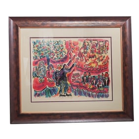 (3pc) Antique Romantic Victorian Lithograph & Etchings