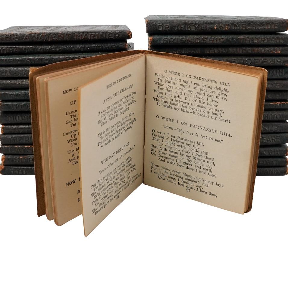 (28pc) Vintage Miniature Books By "The Little Leather Library Corporation" Grouping (1 of 4)