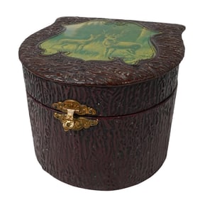 Antique Gentlemen's Van Heusen Collar Box with Collars and Stays