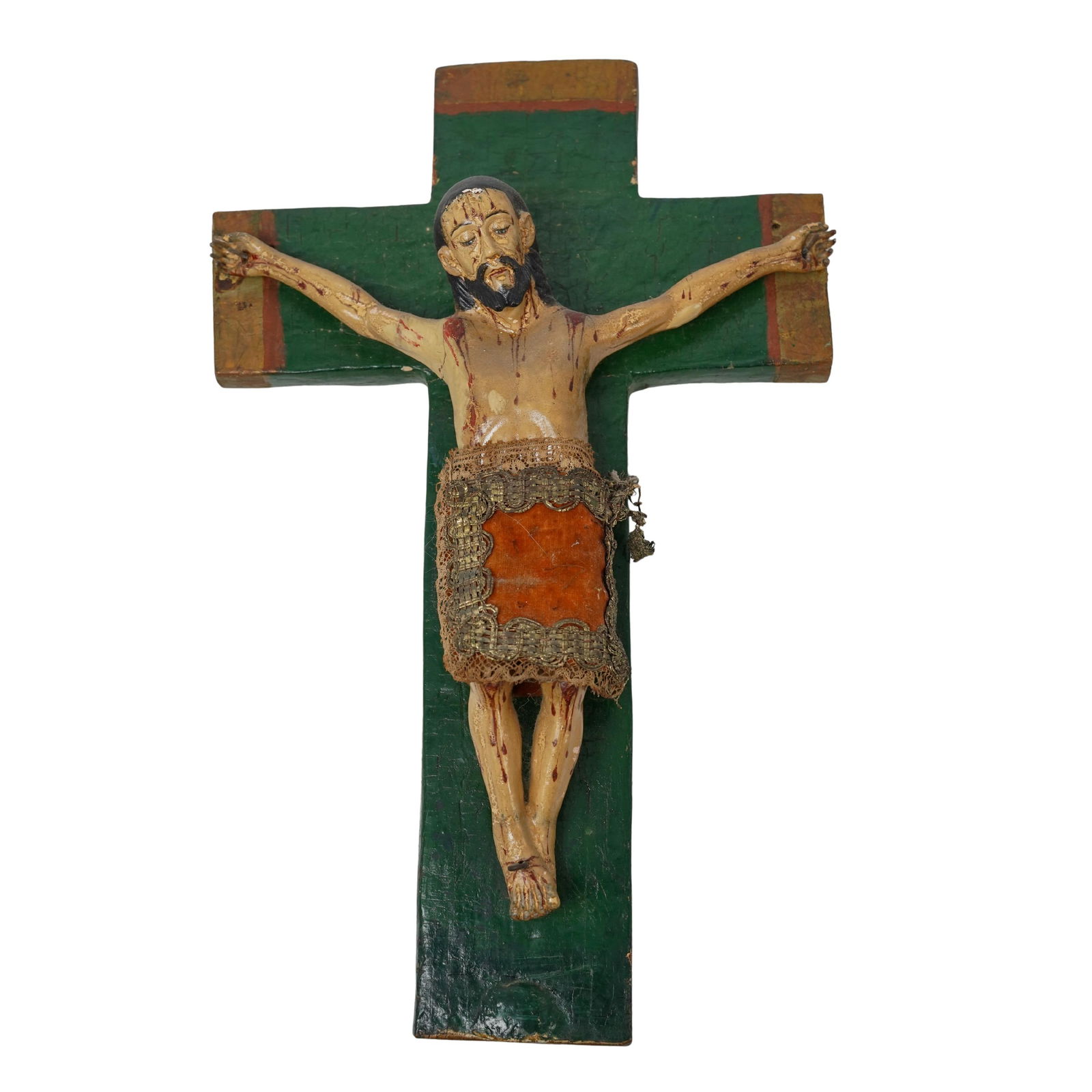 Antique Spanish Colonial Gesso Crucifix (1 of 4)