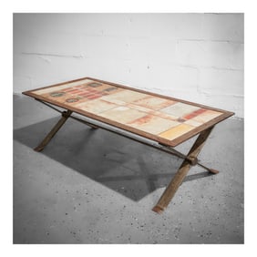 Jean Gregorieff for Roche Bobois Steel & Enameled Ceramic Coffee Table