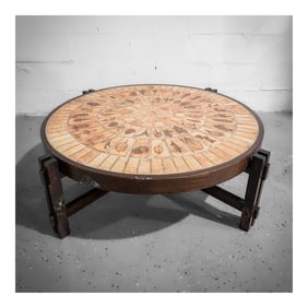Roger Capron (French, 1922- 2006) Large "Garrigue" Tile Coffee Table