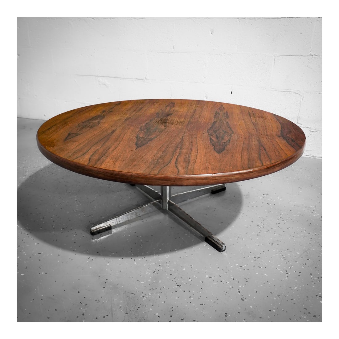 Sven Ivar Dysthe (Norwegian, 1931-2020) for Lenestolfabrikk Rosewood and Metal Table (1 of 7)