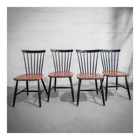 (4 pcs) Ilmari Tapiovaara (Finnish, 1914-1999) "Fanett" Chairs