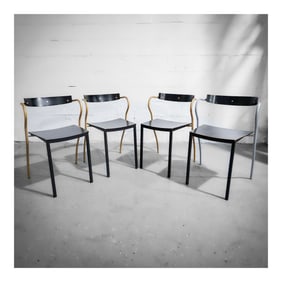(4 pcs) Pascal Mourgue (French, 1943-2014) for Artelano "Rio" Stackable Chairs