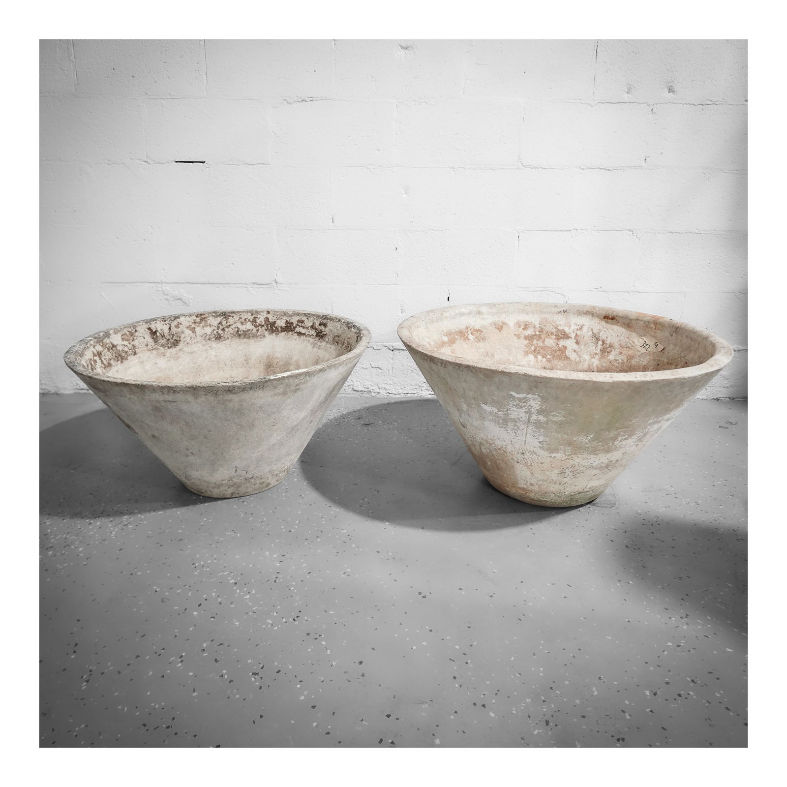 Pair of Willy Guhl (Swiss, 1915-2004) Conical Concrete Planters (1 of 9)