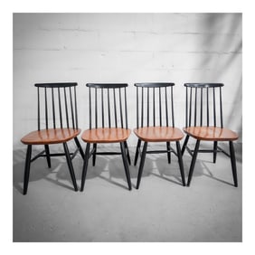 (4 pcs) Ilmari Tapiovaara (Finnish, 1914-1999) for Stol Kammik "Fanett" Chairs