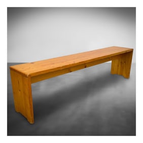 1970s Charlotte Perriand Pine Bench for Les Arcs