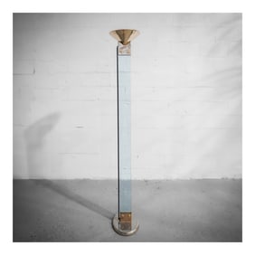 Max Baguara for Lamperti Postmodern Metal and Glass Floor Lamp