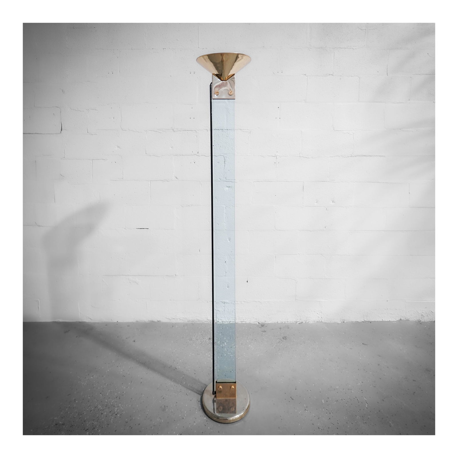 Max Baguara for Lamperti Postmodern Metal and Glass Floor Lamp (1 of 5)