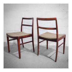 Pair of Arne Vodder (Danish, 1926-2009) Modern Rosewood Upholstered Dining Chairs
