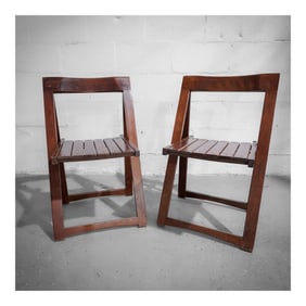 Pair of Aldo Jacober (Italian, b. 1939) "Trieste" Chairs for Alberto Bazzani