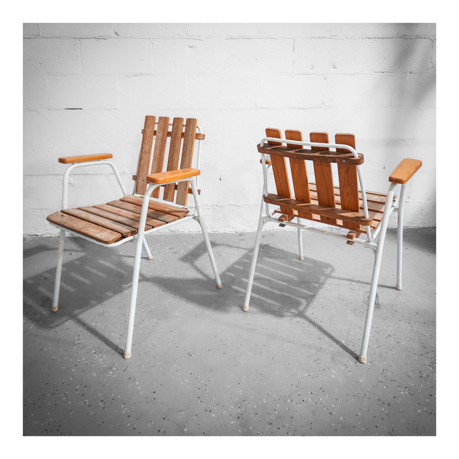 Pair of Daneline (Danish, 20th century) Wooden Garden Armchairs (1 of 9)