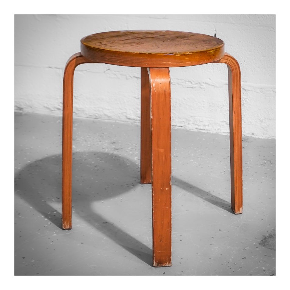 Alvar Aalto (Finnish, 1898-1976) Wooden Stool (1 of 5)
