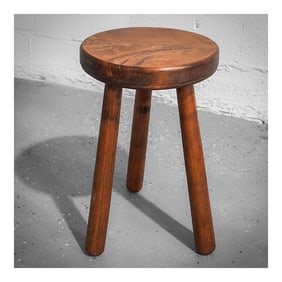 Charlotte Perriand (French, 1903-1999) Tripod Wooden Stool