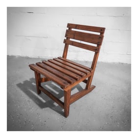 Dittman and Co. Solid Oak Lounge Chair