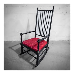 Karl Axel Adolfsson for Gemla "Isabella" Ebonized Wooden Rocking Chair