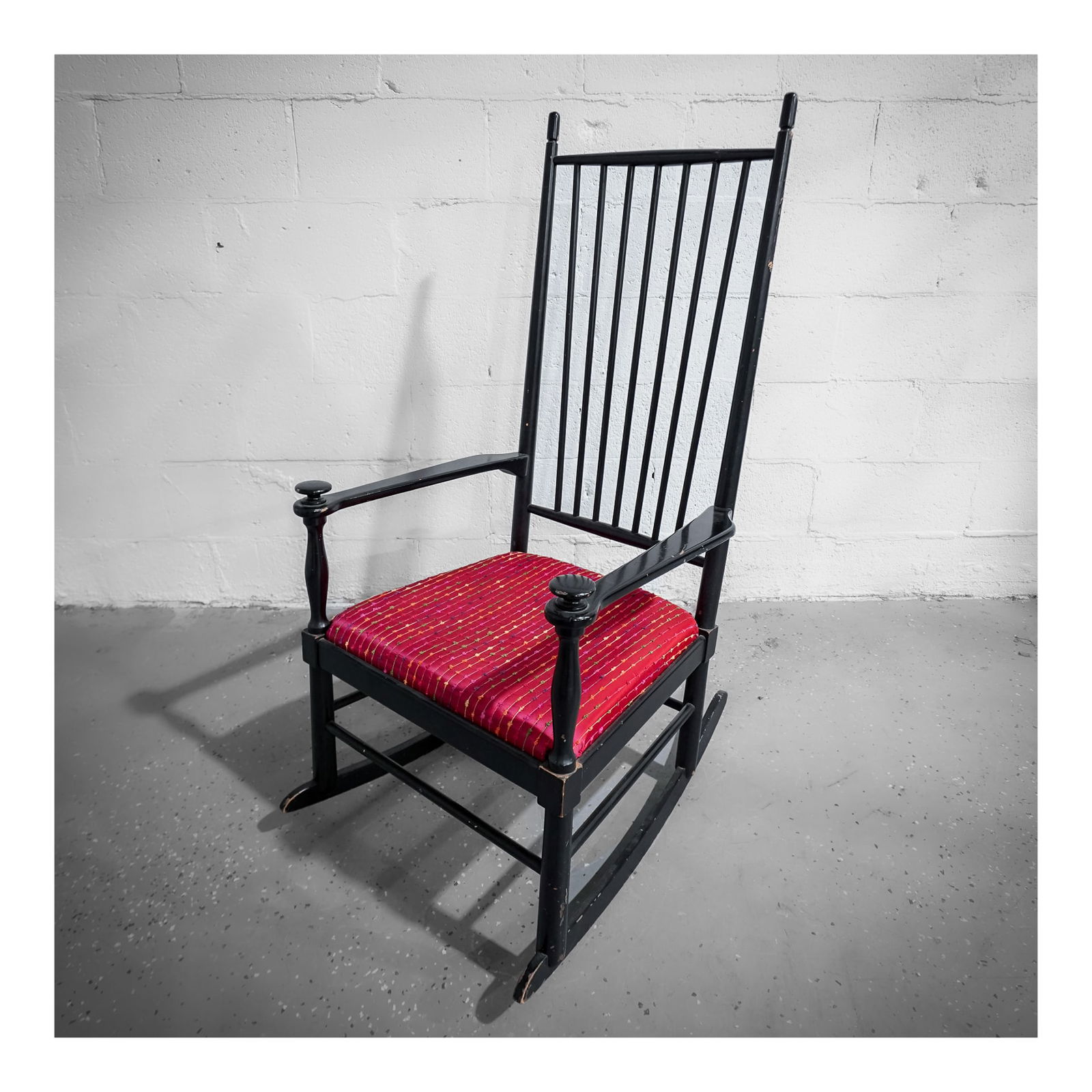 Karl Axel Adolfsson for Gemla "Isabella" Ebonized Wooden Rocking Chair (1 of 7)