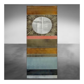 Roger Capron (1922-2006) 'Soleil' Enameled Lava Table Top Inset