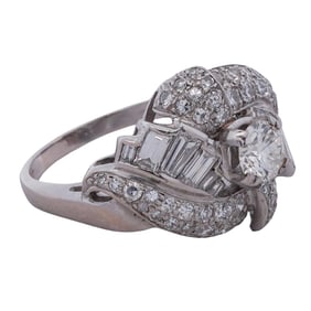 Vintage Platinum and 1ct Diamond Ring