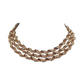 Christian Dior x Henkel & Grosse Gold Plated Rope Necklace
