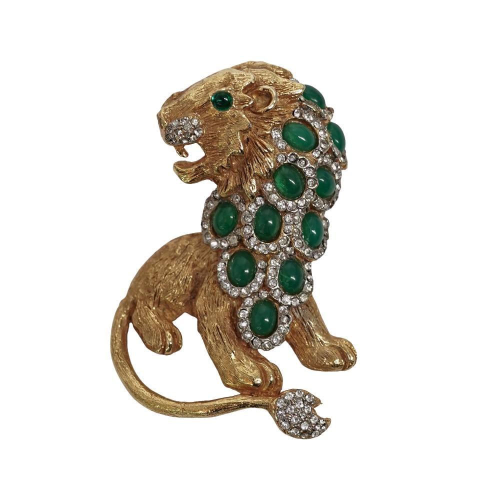 Kenneth Jay Lane Lion Brooch (1 of 7)