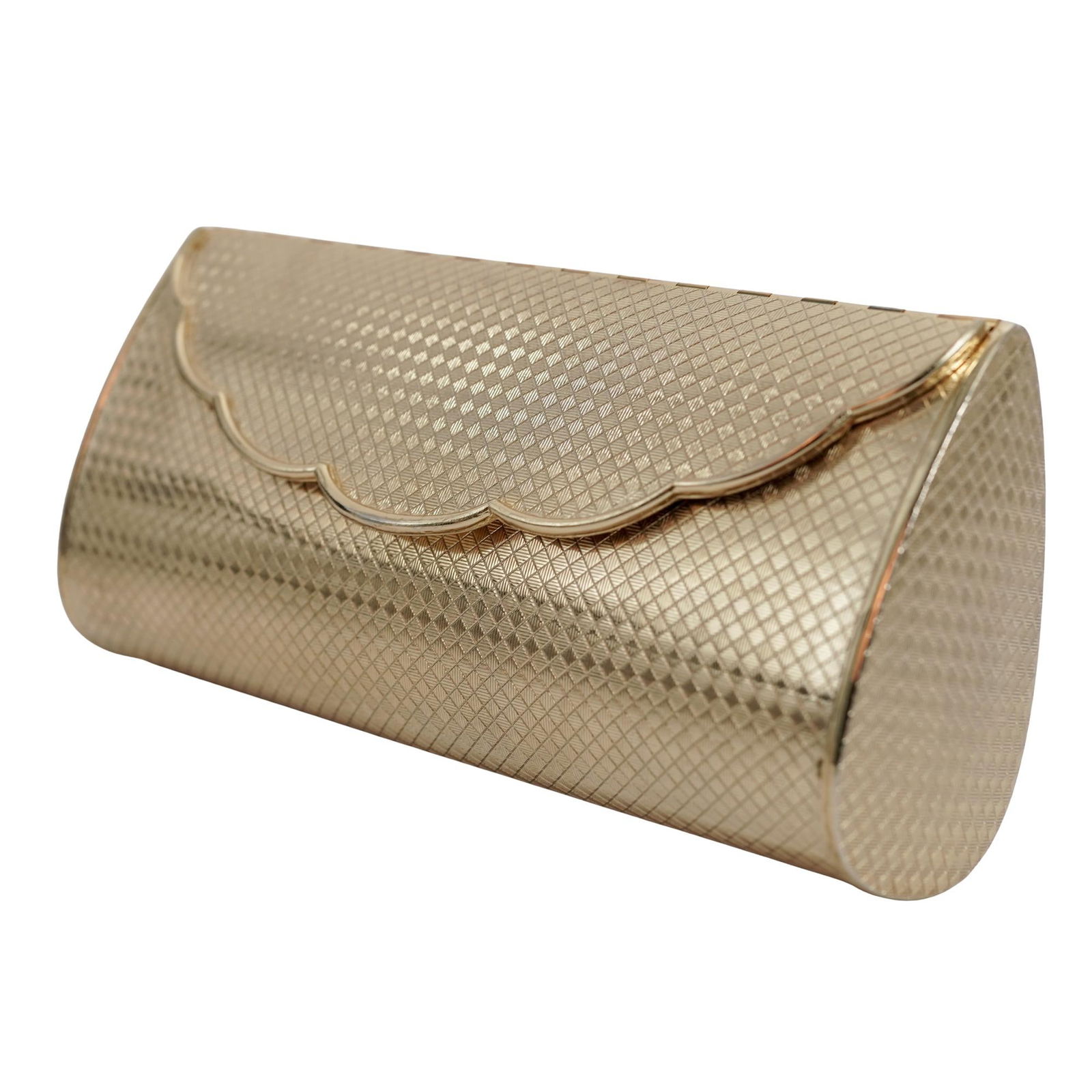 Vintage "RichJewel" Japanese Gold Metal Mirrored Clutch (1 of 8)