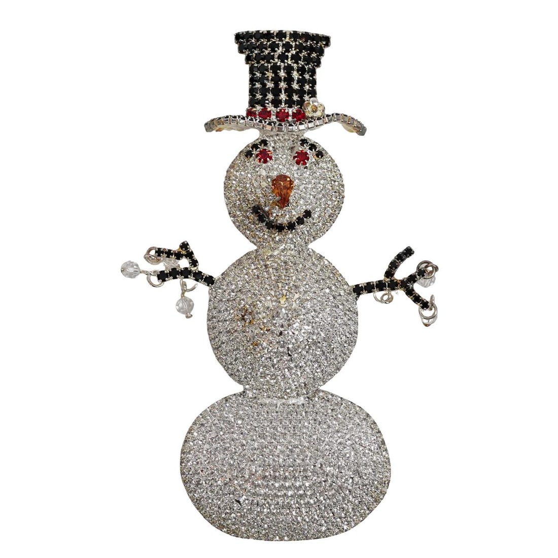 Kirk's Folly Style Large Silver Plated Snowman Brooch (1 of 6)