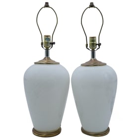 Pair of Vetri Murano Art Glass Table Lamps