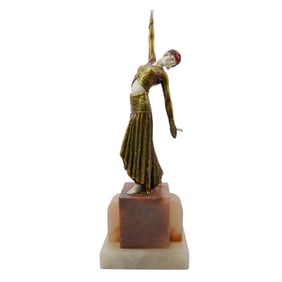 After Chiparus Bronze Dancer Sculpture
