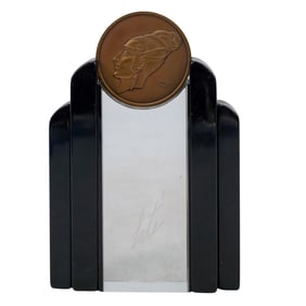 Erte (1892-1990) Bronze 1921 Medallion on Stand