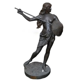 Jean Garnier (French 1853-1910) Palace Sized Mixed Metal Statue