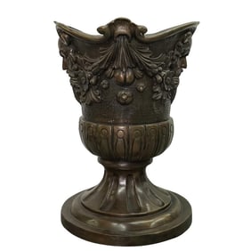 Vintage Cast Bronze Figural Zeus Jardinière Pot