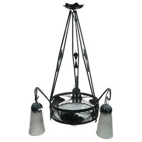 Art Deco French Muller Freres Luneville Chandelier