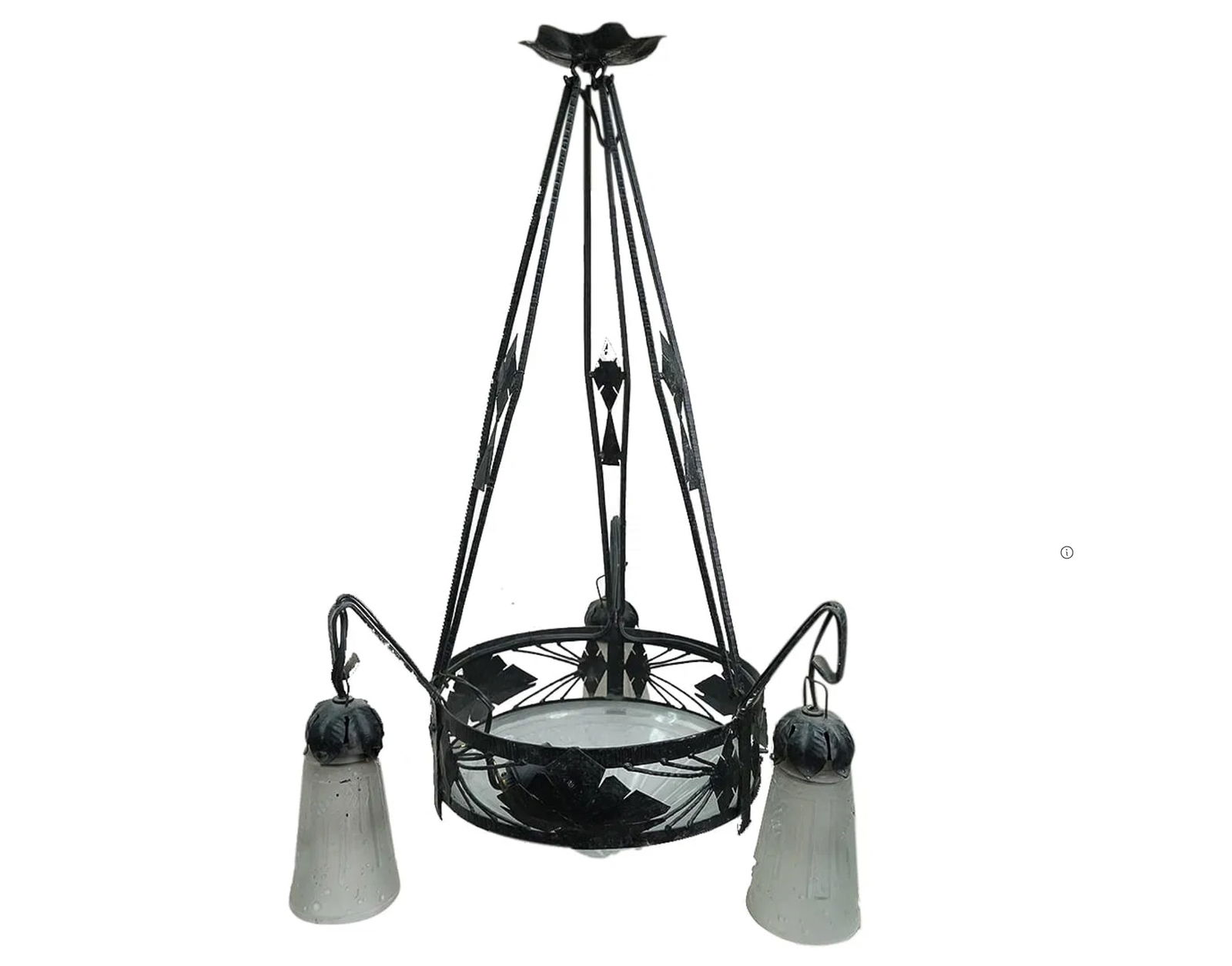 Art Deco French Muller Freres Luneville Chandelier (1 of 14)