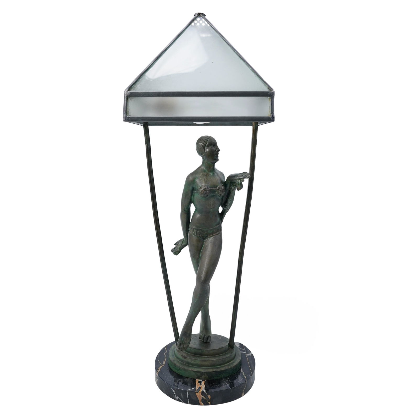 M. Salvado French Foundry Art Deco Bronze Table Lamp (1 of 11)