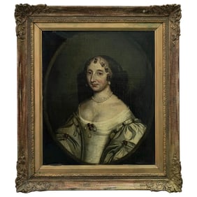 17th Cent. French Oil on Canvas Portrait of Madame de Sévigné Painting