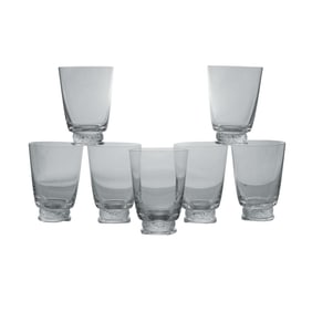(8pc) Lalique Crystal "Saint Hubert" Flat Tumblers