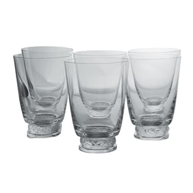 (6pc) Lalique Crystal "Saint Hubert" Flat Tumblers