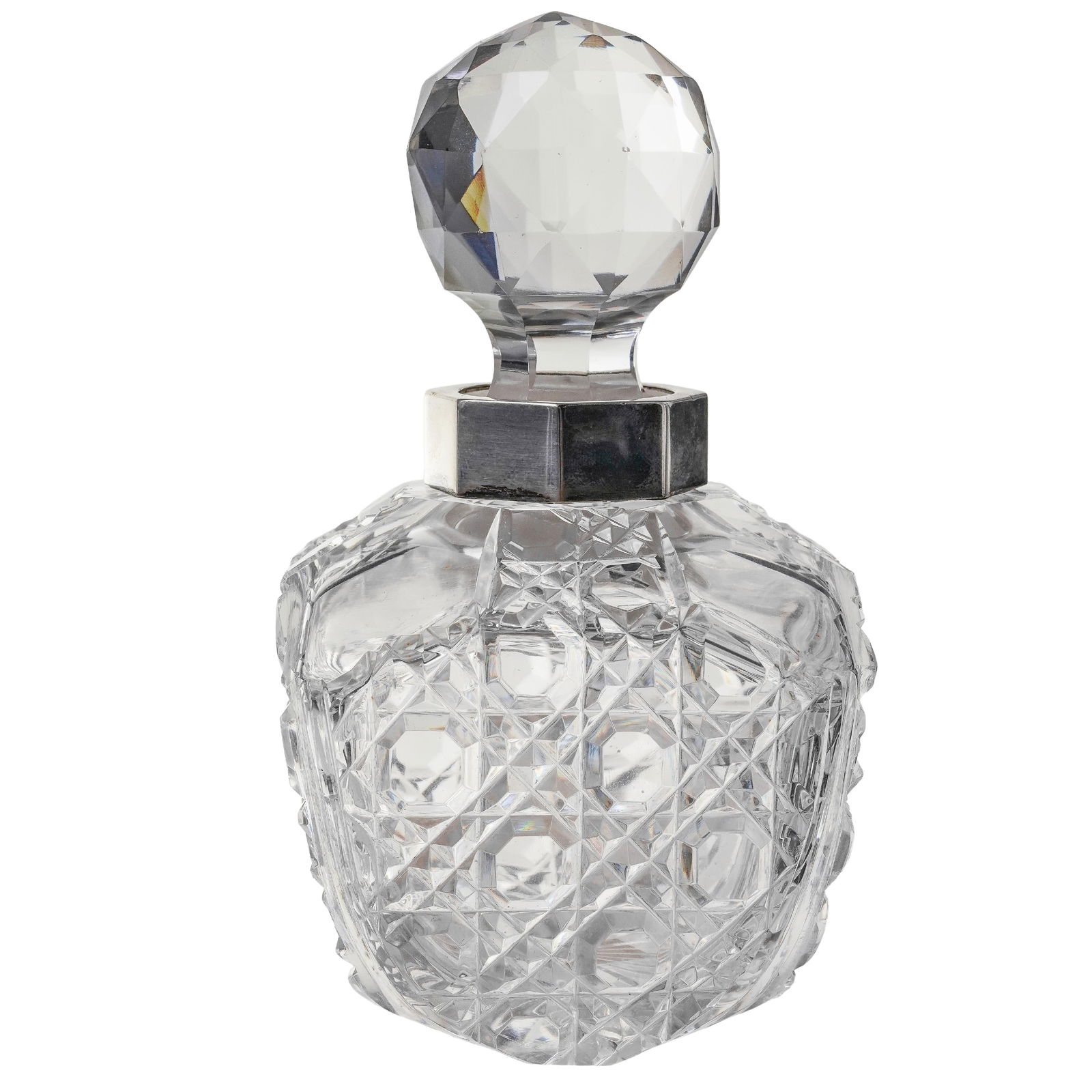 Birmingham Sterling Silver Cut Crystal Perfume Bottle (1 of 6)